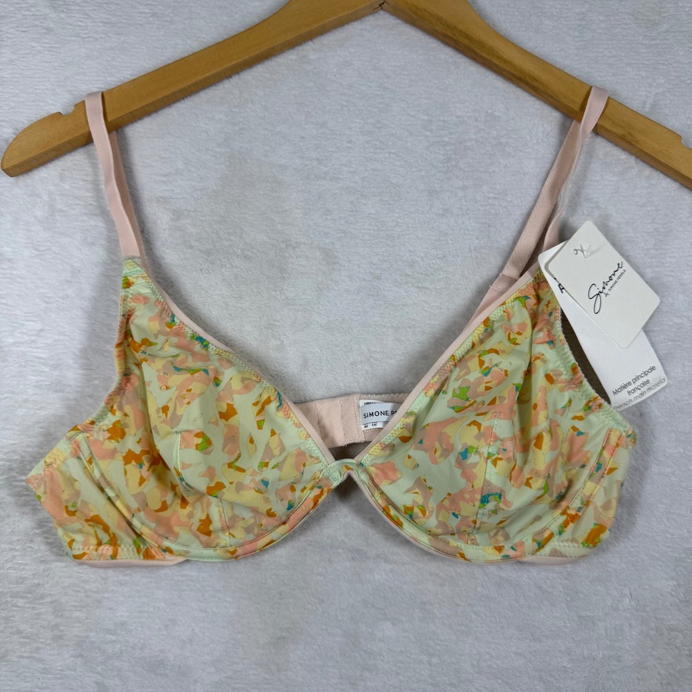 Simone Perele Charlotte Triangle Underwire Bra Terrazzo Print 34C 1B5350 NEW